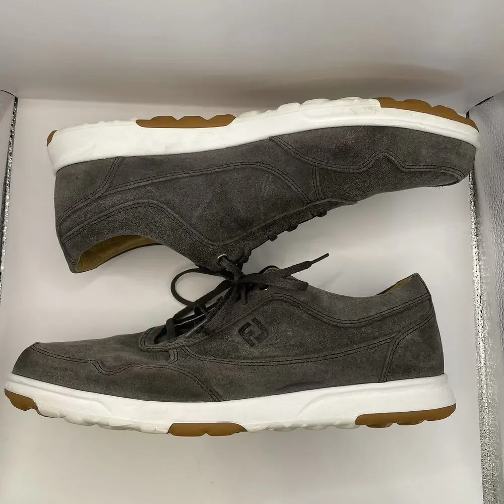 Men’s 11 M FootJoy FJ Golf Casual Suede Shoes 54513 Gray Slate Spikeless Comfort